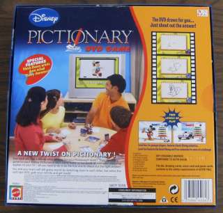 Disney Pictionary DVD Board Game 2007 Mattel Complete  