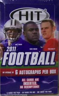 2011 SAGE HIT LOW SERIES FOOTBALL BOX   LIVE, IN STOCK  