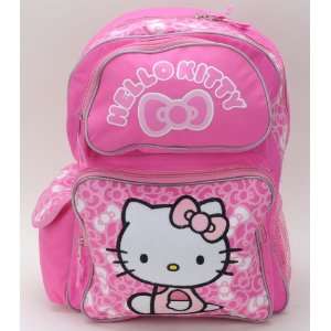 Sanrio Hello Kitty Bow Large Backpack with Hello Kitty Long Toothbrush 