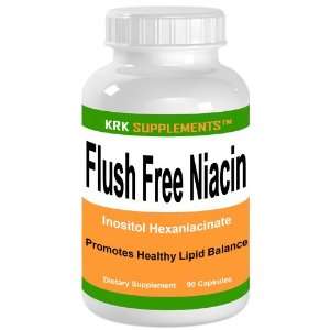 Flush Free Niacin 250mg Inositol Hexanicotinate 90 capsules KRK 