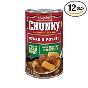 Campbells Chunky Steak & Potato Easy Open, 18.8 Ounce Cans (Pack of 