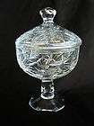 cut glass candy dish with lid  