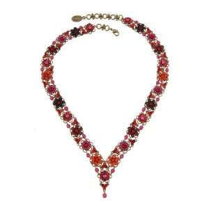  Intriguing Michal Negrin Charming V Necklace with Floral 