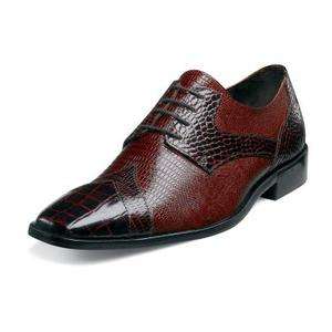 Stacy Adams Conti Mens Leather Shoes Brown Multi 24672  