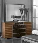 Timber Art Deco 6 pc King Platform Bedroom Set  