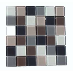   Mosaic Tile, 2 by 2 Inch Tile on a 12 by 12 Inch Mosaic Mesh, Autumn