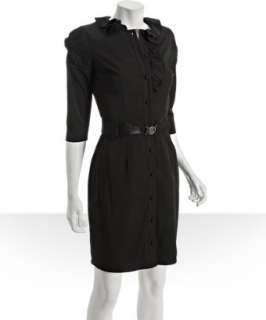 Marc New York black pleated sleeve shirt dress  