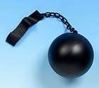 Black Ball on chain Prisoner convict stag Hen night party Fancy dress 
