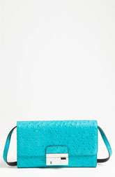 Michael Kors Gia Ostrich Embossed Leather Clutch $450.00