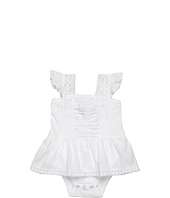 Juicy Couture Kids   White Woven Bodysuit Dress (Newborn)