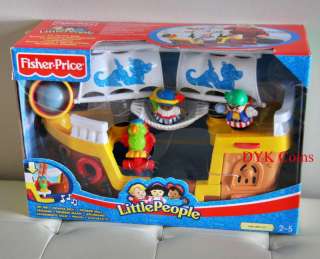 NEW FISHER PRICE LITTLE PEOPLE LIL PIRATE SHIP PLAYSET  