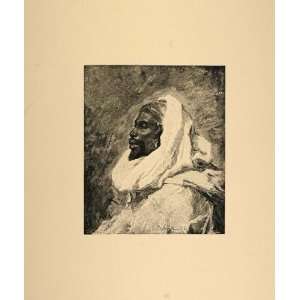  1893 Print Portrait African Man Morocco Mariano Fortuny 
