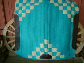 BABY BLUE CHECKERED WOOL WESTERN SADDLE HORSE SHOCK CUTTER SHOW 
