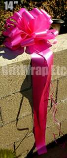 BIG 14 HOT PINK FUCHSIA BOWS GIFT VALENTINES SWEET 16 DECORATIONS 
