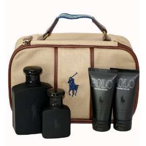  Polo Double Black Gift Set By Ralph Lauren 4.2 Oz Spray 