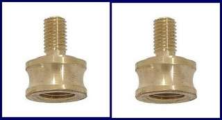 Pair (2) Brass CONVERTERS   USE Standard 1/4 LAMP FINIAL on 3/8 PIPE 