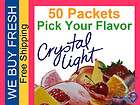 50 Crystal Light Drink Mix On The Go Packets Sugar Free