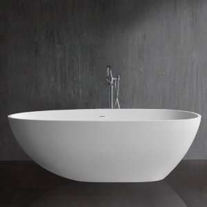  71 Karli Freestanding Resin Tub   With Overflow (includes 