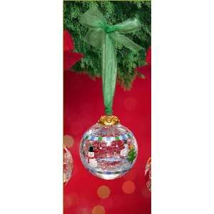 Glass Crackle Ornament, Christmas   Snowman Everything 