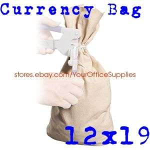 CURRENCY BAG coin cash cotton duck sorter deposit cloth  