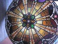 Vintage Stained Glass Rose Window from Chicago Church  
