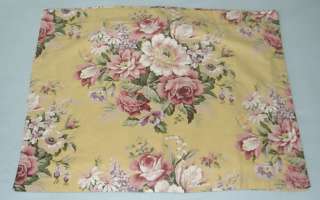 Ralph Lauren Brooke Yellow Floral Two Standard Pillow Shams   EUC 