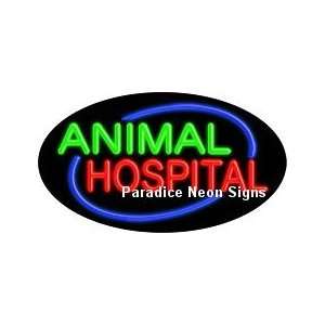 Flashing Animal Hospital LED Sign (Oval)  Sports 