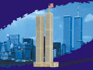 Puzzled World Trade Center Sm 3D Natural Wood Puzzle  