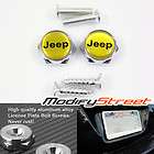   JEEP CHROME PAINTED LICENSE PLATE FRAME SCREWS BOLTS FASTENERS COVER