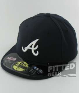   BRAVES ROAD Away Dark Navy White New Era 59Fifty MLB Fitted Hats Caps