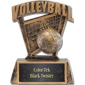  Prosport 6 Custom Volleyball Resin Trophies BLACK TWISTER 