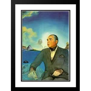 Dali, Salvador 19x24 Framed and Double Matted Portrait of 