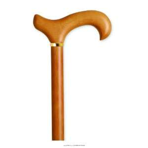  Derby Cane With Collar Natural Stain, Derby Cane Natural Wood 