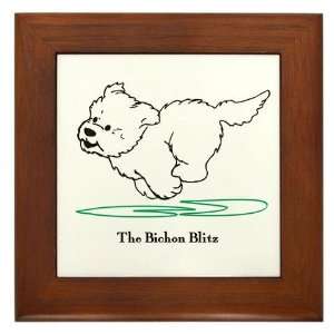  Bichon Blitz Pets Framed Tile by 