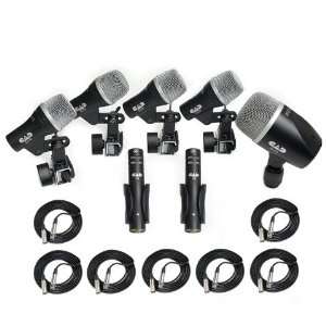  CAD Stage7 Drum Mics with 7 25 Foot XLR Cables Musical 