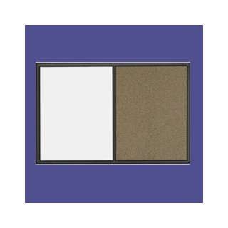  Dry Erase/Bulletin Combo Board, 4x3, Black Frame 