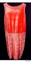 MUSEUM QUALITY FRENCH 1920 VELVET BEADED FLAPPER DRESS  