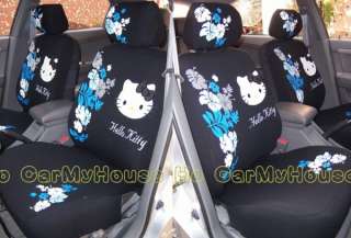 Hello Kitty Blue Flowers Car Seat Cover 10 pcs  