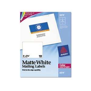 Shipping Labels for Color Laser & Copier, 3 x 3 3/4, Matte White, 150 