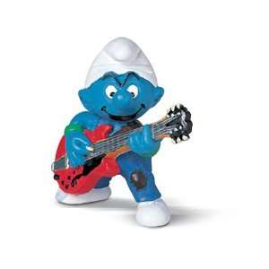  Lead Guitar Player Smurf ~2.25 Mini Figure in a Gift Bag 