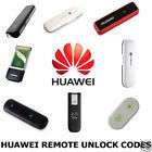 HUAWEI 3G USB MODEM STICK UNLOCK CODE ALL MODELS