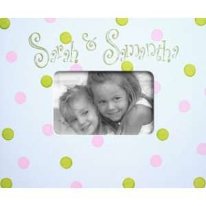    Personalized 4x6 Big Dots Pink & Green Frame