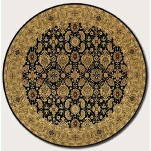   10 Round Area Rug Classic Persian Pattern in Black Furniture & Decor