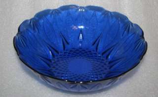 MINT Avon Crystal ROYAL SAPPHIRE Soup Cereal Bowl Cobalt Blue Raised 