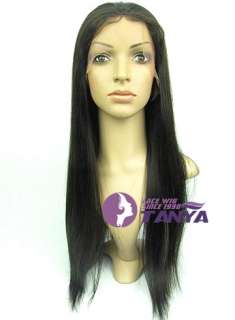   Virgin Hair 8   20 Yaki Straight remy Human hair Lace Wigs CUSTOM