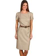 Tahari by ASL   Louisiana Mini Check Short Belted Dress