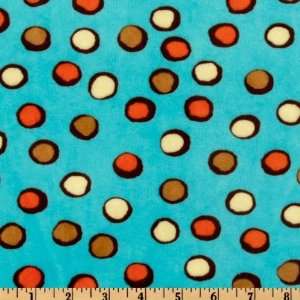  60 Wide Minky Cuddle Bubble Turquoise/Orange Fabric By 