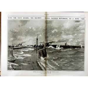  1916 BRITISH NAVY SHIP DESTROYERS WAR EQUINOX HOME PORT 