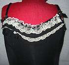 38c padded camisole black w white lace trim new expedited