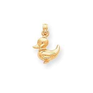  14k Polished Duck Pendant   JewelryWeb Jewelry